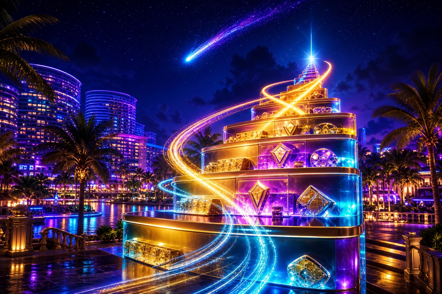 Premium neon artwork for Comet Streak Climb